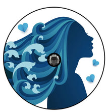 Woman With Ocean Hair White Spare Tire Cover